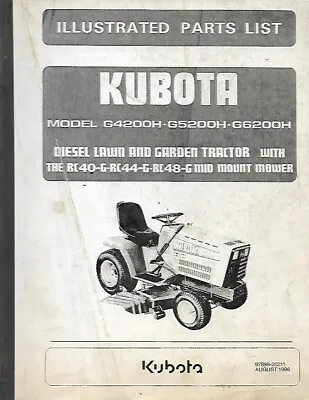Buy Kubota G4200h,g5200h, G6200h Diesel Lawn Tractor Parts Catalog • 32.99$