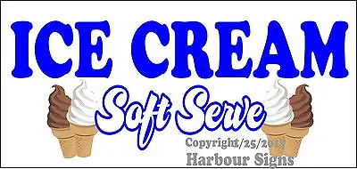 Buy (Choose Your Size) Ice Cream Soft Serve DECAL Food Truck Restaurant Concession • 14.99$