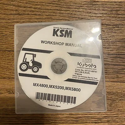 Buy Kubota Mx4800 Mx5200 Mx5800 Tractor Service Shop Repair Workshop Manual Cd/dvd • 54$