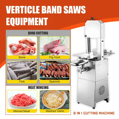 Buy 550W 2-in-1 Commercial Butcher Band Saw Meat Slicer And Sausage Stuffer Maker • 579$