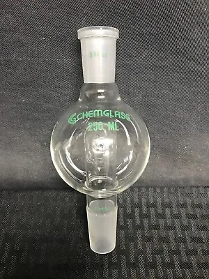 Buy CHEMGLASS Glass 250mL Kugelrohr Single Distilling Bulb Ball Tube 24/40 29/42 B • 41.99$