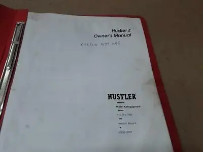 Buy Hustler Z Printed Owners Manual Zero Turn Operator's • 25$