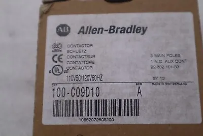 Buy New Open Box Allen Bradley 100-c09d10 Contactor Iec 9 Amp 3 Pole Stock B-1385 • 89.99$