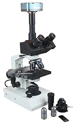 Buy Radical 2500x Trinocular Lab Microscope Phase Contrast Darkfield & PC HD Camera • 599$
