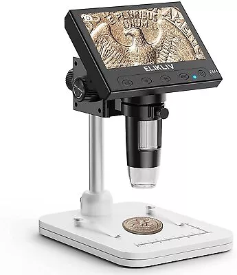 Buy Microscopio De Monedas, Microscopio Digital Lcd De 4,3  1000X, Microscopio De... • 50.29$