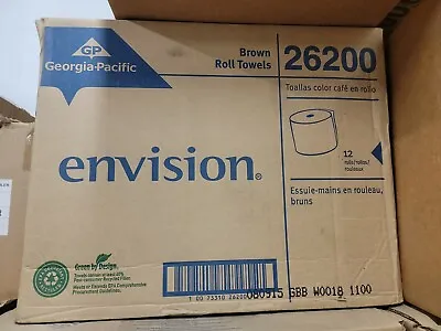 Buy Georgia-Pacific Envision 26200 Brown Roll Paper Towels, Case Of 12 • 54.99$