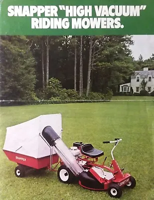 Buy Snapper Riding Lawn Mower Comet 2880 2810WS Tractor Sales Color Brochure Manual • 32.29$