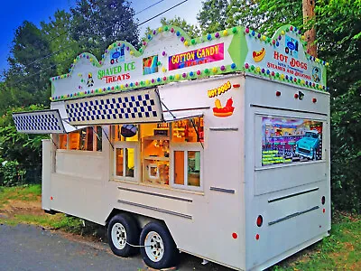 Buy Concession Food Trailer - Business Opportunity - Used For Shaved Ice, Hot Dogs • 9,500$