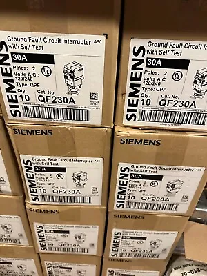 Buy Siemens QF230A Plug-On Circuit Breaker (BOX Of 10) NEW • 500$