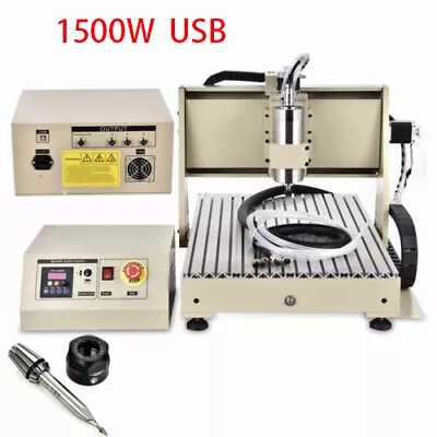 Buy 1500W 3 Axis 6040 Cnc Router 3D Engraver Metal Milling Engraving Machine USB • 1,059$
