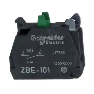 Buy New - Schneider ZBE101 Single Contact Block 22mm 1 NO 6A 600 V Screw • 9.14$
