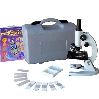Buy AmScope 40-1000x Monocular Student Compound Microscope W Case, 10pc Slides, Book • 117.99$