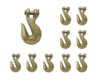 Buy 10 Pack G70 3/8  Clevis Grab Hooks Tow Chain Hook Flatbed Truck Trailer Tie Down • 42.99$