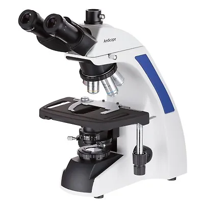 Buy AmScope 40X-1000X Plan Infinity Kohler Laboratory Trinocular Compound Microscope • 868.99$