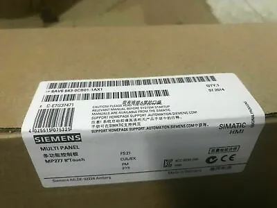 Buy 1PCS New In Box Siemens 6AV6643-0CB01-1AX1 6AV6 643-0CB01-1AX1 HMI • 1,399$