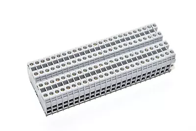 Buy Box Of 50 - Square D DR4/6G Mini Terminal Block Sections - Gray - 300V #12-22AWG • 49.99$