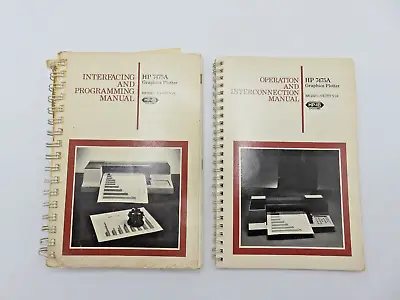 Buy Lot Of 2 HP 7475A Graphics Plotter Manuals Operation Interfacing June 1984 U.S • 24.99$