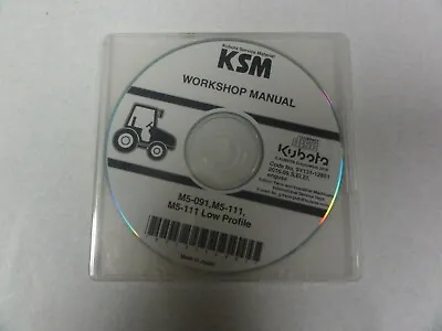 Buy Kubota M5-091 M5-111 M5-111 Low Profile Tractor Workshop Manual CD • 75$