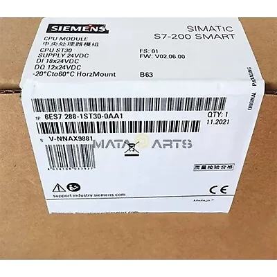 Buy New Siemens SIMATIC S7-200 SMART CPU ST30 6ES7288-1ST30-0AA1 6ES7 288-1ST30-0AA1 • 153.78$