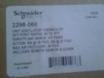 Buy Schneider Electric 2298 060 Unit Ventilator Thermostat  W/ Remote Sensor & Cover • 169.69$