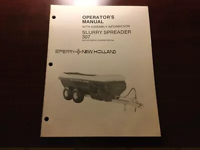 Buy New Holland 307 Manure Spreader Operator’s Manual • 15$
