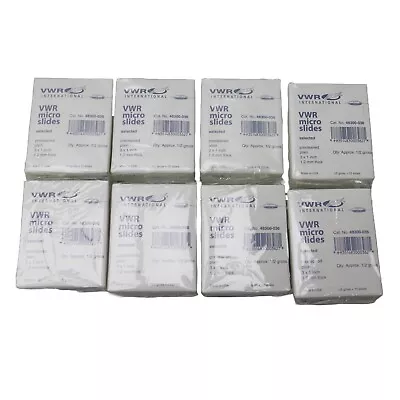 Buy LOT Of 8 Packs New VWR Pre-Cleaned 3  X 1  Plain Micro Slides No. 48300-036 • 20$