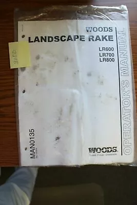 Buy Woods LR600 LR700 LR800 Landscape Rake Operator's Manual • 12.95$