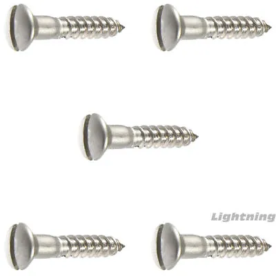 Buy #6 X 1/2  Oval Head Wood Screws Slotted Stainless Steel Quantity 100 • 15.21$