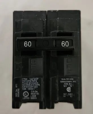 Buy Siemens Q260 60Amp 2 Pole 240V Circuit Breaker - Black • 14.99$