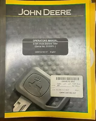 Buy John Deere 518R Walk-Behind Tiller Operator Manual OMM134183 I-3 • 14.99$