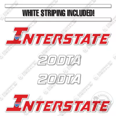 Buy Fits Interstate 20DTA Decal Kit Flatbed Trailer - 7 YEAR OUTDOOR 3M VINYL! • 64.95$