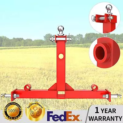 Buy Tractor 2  Receiver Trailer Hitch Drawbar Gooseneck 3 Point Hay Bale Attachment • 115.99$