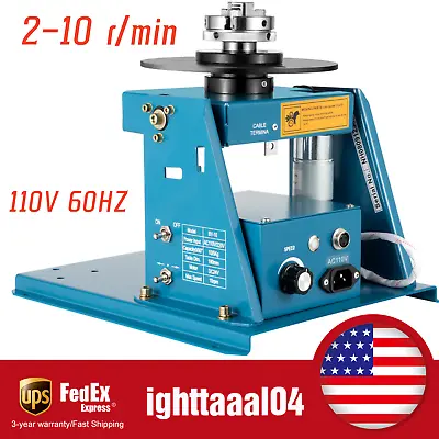 Buy 110V Welding Position Turntable Table Rotary Welding Positioner High-accuracy! • 265$