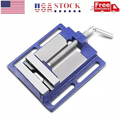 Buy 2.5   3  4  Bench Vise Clamp Table Flat Drill Press Vice Milling Machine Blue • 24.99$