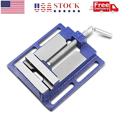 Buy 2.5   3  4  Bench Vise Clamp Table Flat Drill Press Vice Milling Machine Blue • 23.99$
