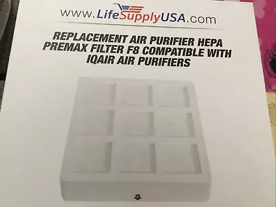 Buy Life Supply USA Air Purifier HEPA PreMax Filter Replacement F8 ER038 & IQAIR • 24.99$