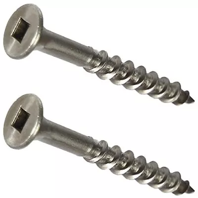 Buy #12 Stainless Steel Deck Screws Square Drive Wood / Composite Decking All Sizes • 22.11$