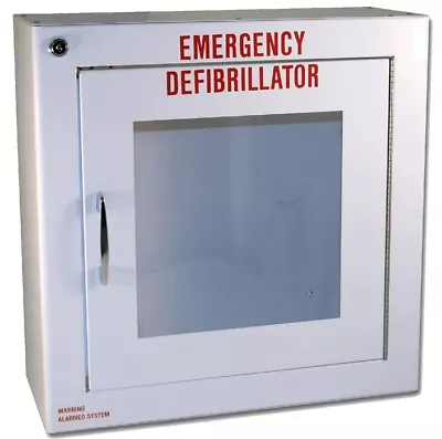 Buy Modern Metal Large Alarmed Basic AED Cabinet 17in X 17in • 150$