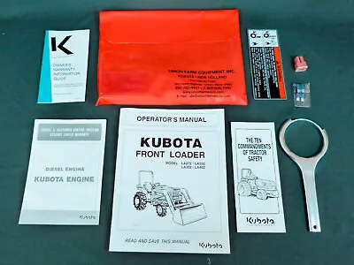 Buy Kubota Tractor  Front Loader LA272 LA302 LA352 LA 402 Operator Manuals SET Plus • 24$