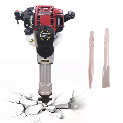 Buy 4-Stroke 37.7cc Gas Powered Concrete Breaker Demolition Jack Hammer Kit & Chisel • 233.70$