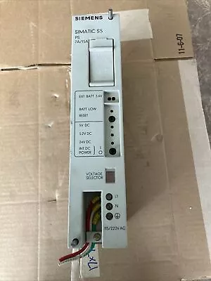 Buy Siemens Simatic S5 PS 7A/15A Modular Power Supply DIN 41752 • 110$