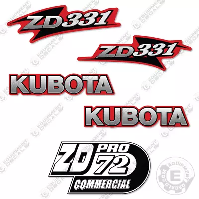 Buy Fits Kubota ZD331 Decal Kit Mower - 7 YEAR OUTDOOR 3M VINYL! • 74.95$