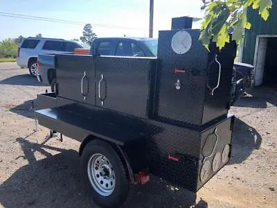 Buy Barn Door Mobile BBQ Smoker Grill Trailer Front Storage Food Truck Concession  • 7,499$