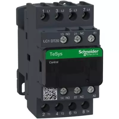 Buy SCHNEIDER ELECTRIC LC1DT20G7 Contactor LC1D,4P,40V,20 A,120 VAC,50/60 Hz,TeSys D • 154.95$