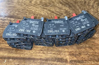 Buy Lot Of 15 NEW SCHNEIDER ELECTRIC ZBE-102 AUXILIARY CONTACT BLOCKS E-STOP, USS • 59.95$