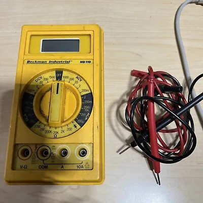 Buy Beckman Industrial HD 110 Multimeter Tabletop Stand Digital Read Out Leads Inc. • 40$