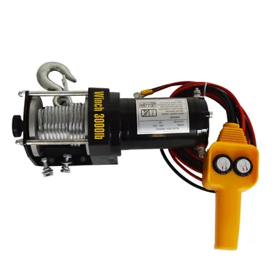 Buy 12V 3000/4500LBS Electric Winch Steel Cable Truck Trailer Towing Off Road • 117$
