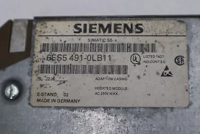Buy Siemens 6es5 491-0lb11 Simatic S5 Stock 5375 • 62.99$