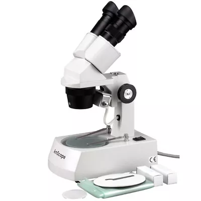Buy AmScope 5X-10X-15X-30X Stereo Binocular Microscope Top & Bottom Lighting 3D View • 175.99$