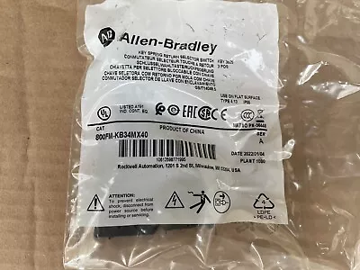 Buy New - Allen Bradley 800FM-KB34 Keyed Selector Switch Center 3-Pos, 3825 Standard • 52.95$